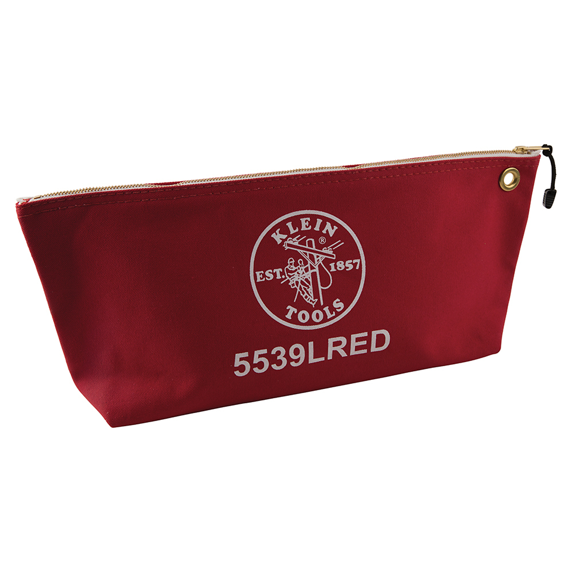 Zipper Bag, Large Canvas Tool Pouch, 18-Inch, Red, Model# 5539LRED